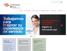 Tablet Screenshot of confianza.com.co